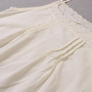 Dolce giapponese Mori da donna gonna Vintage in <span class=keywords><strong>cotone</strong></span> sottile <span class=keywords><strong>sottoveste</strong></span> primavera estate abito Base interna ampio senza maniche <span class=keywords><strong>sottoveste</strong></span> di pizzo - Product Image 2