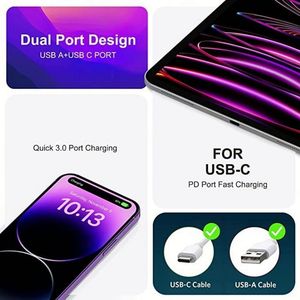 High Quality <b>USB</b> Wall Charger 38W Super Fast Charger for Phone 16 15 Pro Max US EU UK <b>Plug</b> PD Charger Type <b>C</b> Travel Adapter - Product Image 5