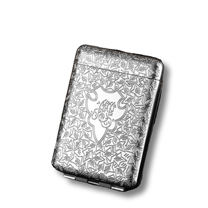 หรูหราวินเทจที่กําหนดเอง 16 ชิ้นทอมมี่เชลบี้บางแกะสลักโลโก้วินเทจเครื่องมือสูบบุหรี่โลหะกรณีบุหรี่ - Product Image 1