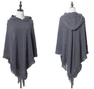 Châle en cachemire, poncho en cachemire, châle cape, tricoté de haute qualité, multicolores, en acrylique, pour femmes adultes, mode hiver, livraison 5-7 jours - Product Image 2