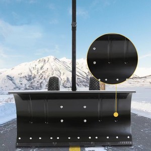 Bahçe temizleme sepeti haddeleme için geniş kullanım aralığı 2 tekerlekler manuel kar itici kürek - Product Image 4