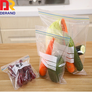 Wholesale custom resealable food storage click double zip <b>lock</b> bag <b>freezer</b> zipper poly bag - Product Image 1