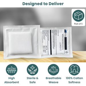 Venta Directa de Fábrica: Almohadillas de Gasa No Tejida Médica 70% Viscosa de 4 Capas No Estériles, Esponja No Tejida para Heridas - Product Image 4