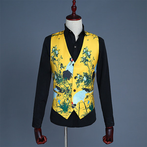 Costume di personalizzazione di fascia alta ricamato abito da uomo in <span class=keywords><strong>oro</strong></span> - Product Image 5