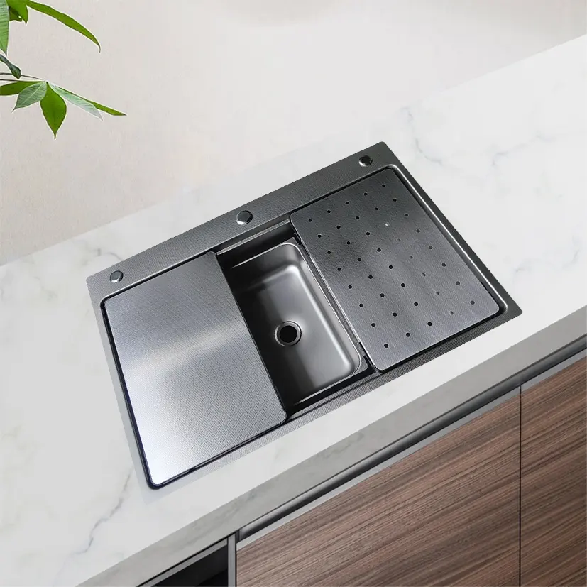 Commercial High Quality Luxury RV Caravan Draining Stainless Steel Wash Basin Kitchen Sinks Drain fregadero acero inoxidable