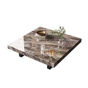 Table basse en marbre carrée, design moderne minimaliste, salon, design haut de gamme, nouveau modèle 2025 - Product Image 5