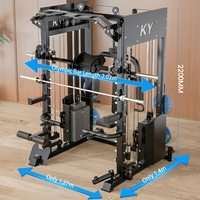 Máquina Smith, Rack de Sentadillas, Cable Crossover, Jaula de Potencia Multifunción, Entrenador para Gimnasio en Casa