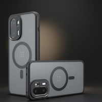 Étui antichoc magnétique en TPU et PC pour OnePlus ACE6 ACE6T 15R, coque de téléphone transparente mate anti-jaunissement, sensation agréable au toucher