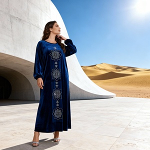 Abaya élégante sur mesure de haute qualité en polyester pour femmes musulmanes, robe de soirée de luxe - Product Image 4