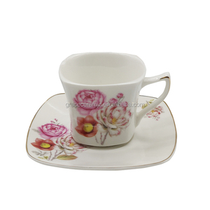 Service à thé de Style européen, 17 pièces, Vintage, en porcelaine, peinte à la main, forme carrée, <span class=keywords><strong>Royal</strong></span> - Product Image 4
