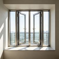 Ventanas Abatibles de Aluminio con Sistema de Drenaje Oculto para Balcón, Estilo Moderno SGL, para Renovación de Viviendas