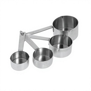Tazas Medidoras Redondas de Diseño Simple, Tazas Medidoras de Acero Inoxidable Hechas a Mano a un Precio Accesible - Product Image 1