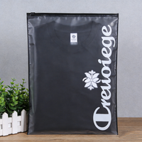 Sacs à fermeture éclair givrés en PVC imperméable personnalisés avec logo, sous-vêtements, chaussettes, emballage écologique pour vêtements