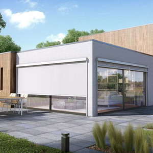 Hanrui Auvent personnalisé <span class=keywords><strong>motorisé</strong></span> clair <span class=keywords><strong>3m</strong></span> 4m 5m 6m 7m 8m Pergola rétractable fenêtre latérale verticale auvent extérieur - Product Image 1