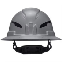 Casque de sécurité vert de type V, non rainuré, à visière intégrale, suspension à 6 points avec sangle de mentonnière