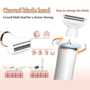 Rasoir électrique pour femmes, tondeuse à poils de nez, épilation corporelle, tondeuse à sourcils, rasoir électrique pour le visage, épilateur pour poils intimes, 4 en 1 - Product Image 3