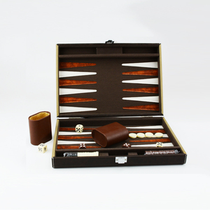 Vendita calda di Lusso Regali di Cuoio Backgammon Dama Gioco Set Internazionale backgammon - Product Image 3