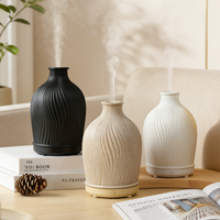 Diffuseur d'huiles essentielles portable USB 80 ml, mini diffuseur en résine, humidificateur ultrasonique d'aromathérapie avec 7 lumières colorées - Vente flash