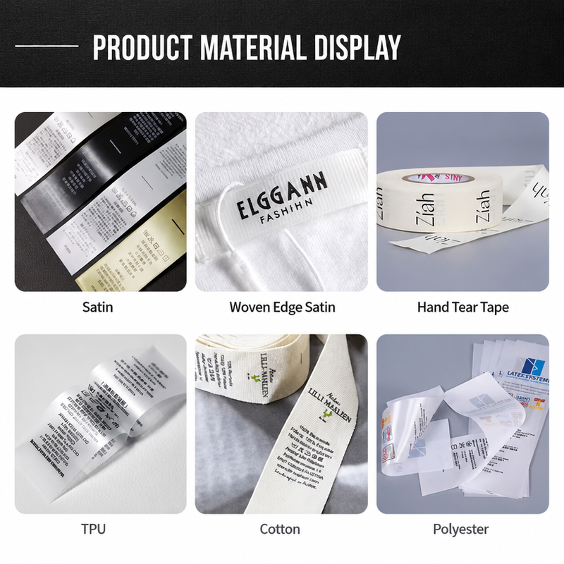 Logo Tag Labels Custom Clothing Brand Garment Private Factory Wholesale ...