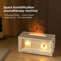 Diffuseur d'arômes électrique portable à ultrasons, écologique, en plastique, effet flamme, lumière colorée, lune spatiale, vente en gros fabricant