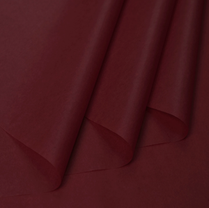 กระดาษห่อของขวัญสีแดงไวน์ด้าน ขนาด 50*70 ซม. สำหรับห่อช่อดอกไม้ พิมพ์โลโก้ตามสั่ง ขายส่งจากโรงงาน บรรจุภัณฑ์ 17 แผ่น - Product Image 1