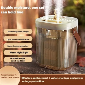 Humidificador de Escritorio para el Hogar y Dormitorio, Gran Capacidad, Luz Ambiental, Doble Boquilla, Super Pulverizador de Niebla - Product Image 4