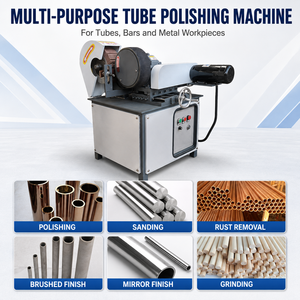 Machine de polissage de tubes ronds à poste unique pour ateliers de réparation, élimination de la rouille et rénovation des surfaces de tuyaux métalliques - Product Image 3