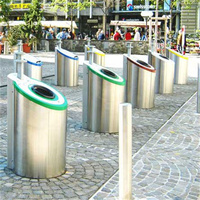 Poubelle souterraine intelligente 1100L 660L, équipement de collecte souterraine, système de recyclage intelligent