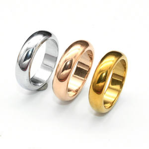 Prezzo di fabbrica 6mm di larghezza oro argento rosa placcatura in oro #6-#12 ematite pietra anelli per le donne gioielli regalo - Product Image 2