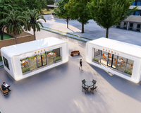 Mini-maison capsule mobile moderne de luxe en alliage d'aluminium respirant pour bureau extérieur ou studio