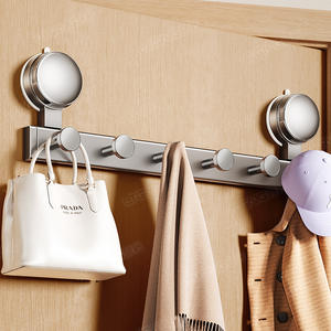 Ltes Y654Q Gancho Rectangular con Ventosa, Organizador de Ropa Autoadhesivo Montado en Pared, Perchero para Puerta de Entrada, Colgador de Almacenamiento - Product Image 2