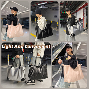 Bolsa <span class=keywords><strong>de</strong></span> Deporte Ligera, Impermeable, <span class=keywords><strong>de</strong></span> Gran Capacidad, con Bolsillo Trasero, <span class=keywords><strong>de</strong></span> Material PU, Unisex, para Viajes, Deportes y Fitness - Product Image 5