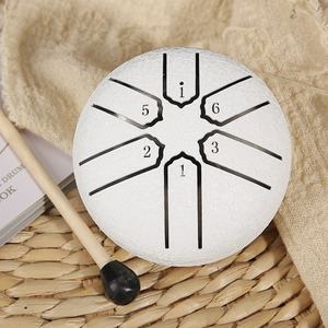 <span class=keywords><strong>Handpan</strong></span> en acier de tambour de langue d'acier léger de 3 pouces 6 notes avec des maillets faciles à <span class=keywords><strong>jouer</strong></span> pour le cadeau - Product Image 5