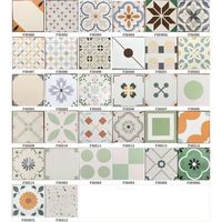 Carreaux de sol et de mur en porcelaine rouge antidérapants 300x300mm Design moderne européen pour l'intérieur de la salle de bain