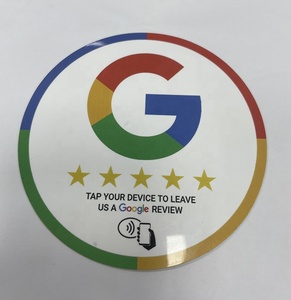 Tùy chỉnh 13.56MHz <span class=keywords><strong>Google</strong></span> xem xét thẻ mặt sau keo touchless NFC Bảng menu tag Sticker - Product Image 5