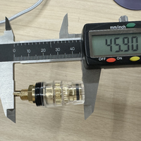 Borne de connexion pour haut-parleur plaquée or 45 mm, grande taille, couleur transparente, pour prise banane 4 mm