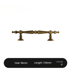 ヨーロピアンヴィンテージブロンズ/垂直ラインソリッドブラス引き出しノブTバーハンドルベッドルームプルキッチンキャビネットドアハンドルC-5685 - Product Image 6