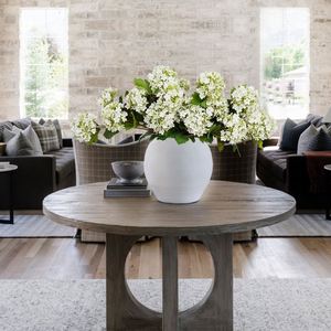 Flores Artificiales de Látex de Alta Calidad con Tacto Real, Hortensia de 3 Cabezas, Estilo Bola de Nieve, para Centros de Mesa Navideños y Decoración de Bodas - Product Image 4