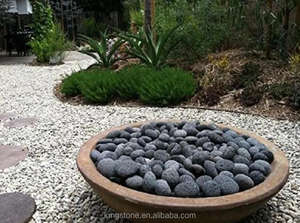 Galets de lave de silex français pierre naturelle ronde décorative jardin Stepping Stones Type de galets - Product Image 4