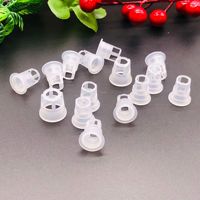 Autre bouchon transparent à trou pour flacon compte-gouttes, couvercle blanc à trou, fixation longueur 18