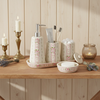 Nouveauté : Ensemble d'accessoires de salle de bain en résine, 5 pièces, design moderne, écologique, décoration intérieure