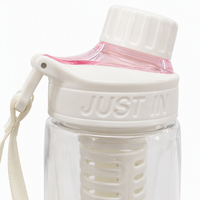 Bouteille d'eau infusée aux fruits avec logo personnalisé, infuseur amovible, imprimé pomme cartoon, anti-fuite, pour enfants et école