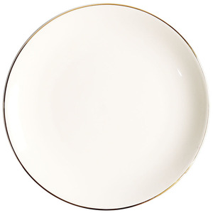 Service de table de luxe personnalisé, assiettes en porcelaine avec bordure dorée, <span class=keywords><strong>fond</strong></span> <span class=keywords><strong>blanc</strong></span>, motif rond élégant, service de fête - Product Image 3
