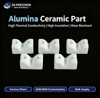 Soporte de Posicionamiento Industrial de Cerámica de Alúmina con Doble Orificio Irregular, Bloque Aislante Mecanizado por CNC de Precisión Personalizado