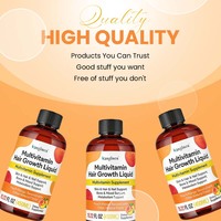 Complément multivitaminé premium pour la peau, les cheveux, les ongles, les os et le soutien du métabolisme, multivitamine liquide pour la croissance des cheveux