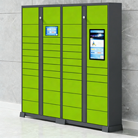 Casier intelligent commercial avec serrure électronique, multi-portes, revêtement poudré, étanche, durable, enregistrement des données, code QR, petite taille