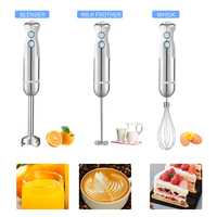 Mixeur plongeant électrique 500W à LED avec moteur silencieux en cuivre pur et contrôle de vitesse progressif pour la cuisine