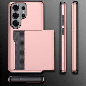 耐衝撃2in1スライド式カード収納TPU PCカードホルダー付きウォレット携帯電話ケース（Samsung S26 Ultra S25 S24 S23 S22 S21 S20対応） - Product Image 5