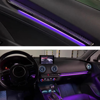 Éclairage néon intérieur de voiture pour Audi A3 8V 8Y, bande décorative de tableau de bord, lampe d'ambiance LED pour grille d'aération, multicolore RGB