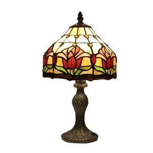 Lámpara de Mesa Tiffany Estilo Tulipán de Vidrio Teñido Europeo de 8 Pulgadas LongHuiJing - Product Image 2
